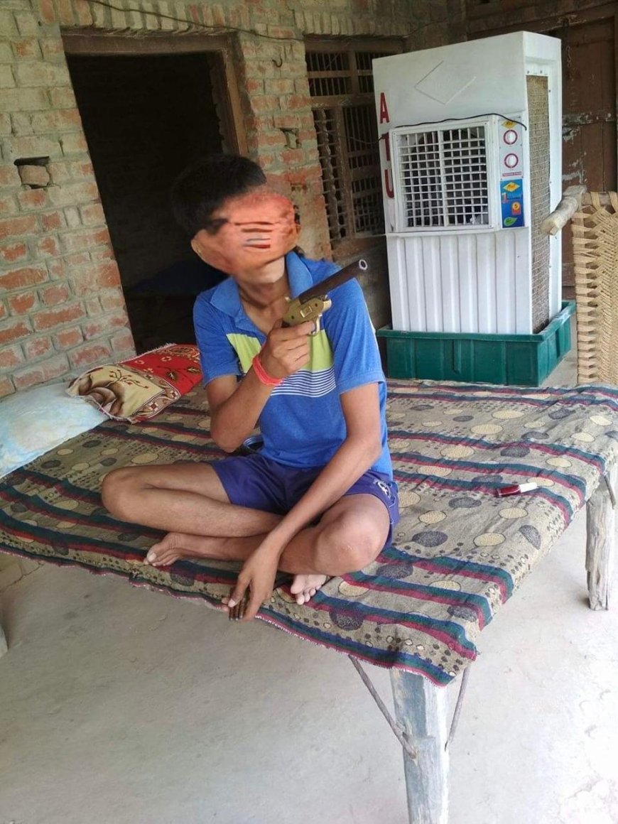 आगरा के महावीर नगर में युवक का अवैध तमंचे संग फोटो वायरल, पुलिस जांच में जुटी