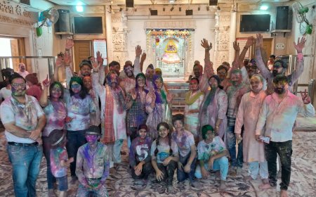 अबीर-गुलाल की बौछार में झूम उठा श्याम दरबार, जयपुर के गुलाल गोटों की होली में सराबोर हुए हजारों भक्त