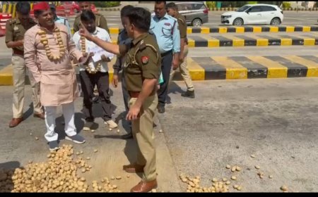 आलू की कीमत पर एक्सप्रेस-वे बना अखाड़ा, टोल पर पुलिस-सपाइयों में तीखी नोकझोंक, दरोगा बोले- किसान फॉरच्यूनर से नहीं चलता, वीडियो वायरल