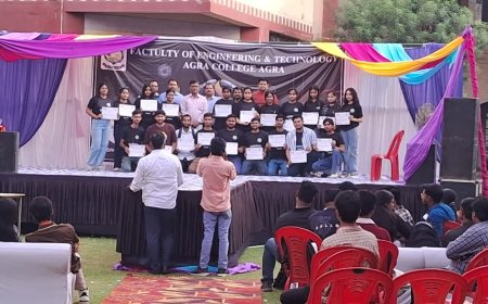 आगरा कॉलेज में ‘प्रज्ज्वलन 2026’ का तकनीकी धमाका; युवा प्रतिभाओं ने दिखाया भविष्य का विज़न
