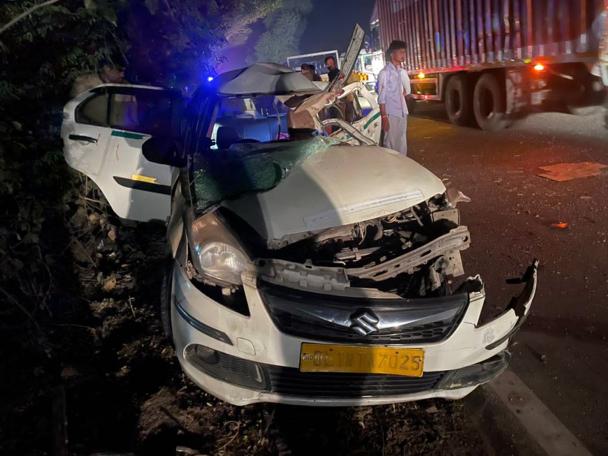 अरनोटा पुल पर काल बनकर दौड़ा ट्रक: होली मनाने जा रहे परिवार की कार से आमने-सामने भिड़ंत, मासूम सहित दो की मौत, सात गंभीर
