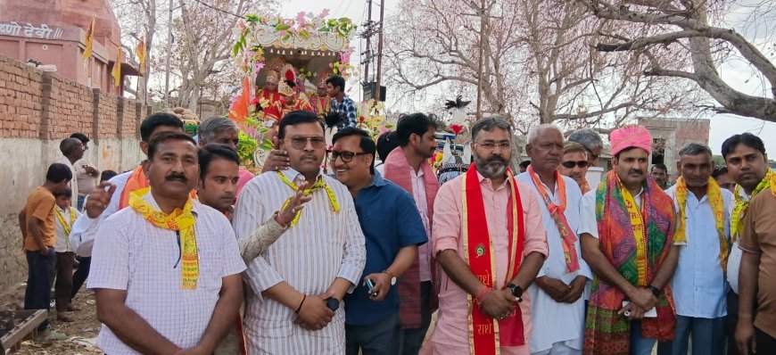 जय श्रीराम के जयघोष से गूंजा सीकरी चार हिस्सा, भव्य शोभायात्रा ने बांधा श्रद्धा का समां