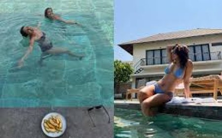 प्रियंका चोपड़ा की स्‍व‍िम‍िंग पूल में अठखेलियां,  हैदराबाद में शानदार संडे 