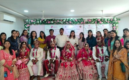 लायंस क्लब संगिनी के सामूहिक विवाह में सादगी से सजे सपने, तीन जोड़ों ने थामा जीवनभर का साथ