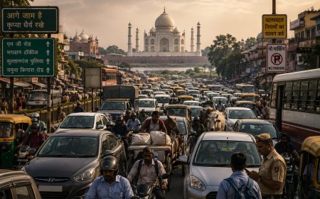 लाइफ इन आगरा अपनी ही सड़कों में कैदः ताज की छाया में दम तोड़ती रफ्तार, कराहता शहर और खोती इंसानियत