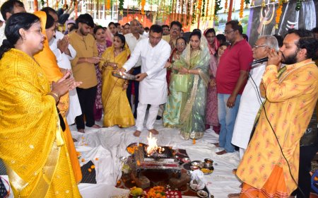 चिंताहरण गौशाला में गिर गाय के आगमन पर हवन और गौपूजन, पंचगव्य सेवा का भी शुभारंभ