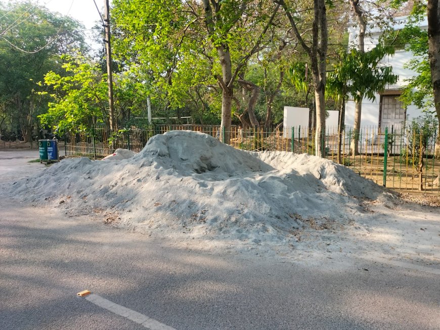 पालीवाल पार्क में निर्माण सामग्री पर फूटा गुस्सा: पर्यावरण प्रहरी की आमरण अनशन की चेतावनी