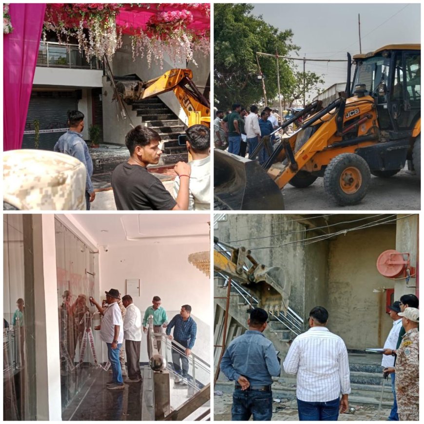 सिकंदरा योजना में अवैध निर्माण पर बुलडोज़र चला, कई इमारतें सील, नियम तोड़ने वालों पर कसा शिकंजा