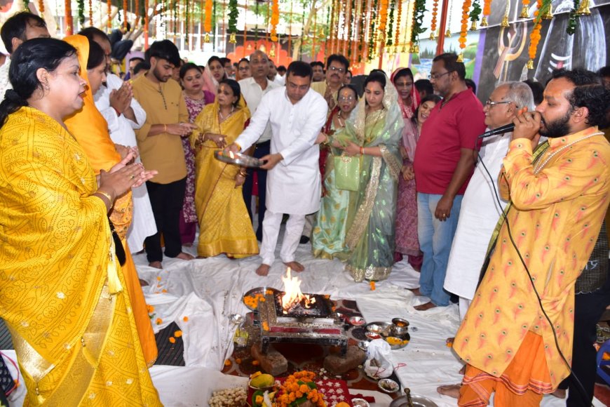 चिंताहरण गौशाला में गिर गाय के आगमन पर हवन और गौपूजन, पंचगव्य सेवा का भी शुभारंभ