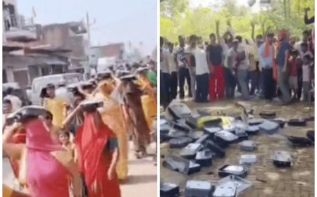 आगरा में स्मार्ट मीटर पर बवाल, महिलाएं मीटर सिर पर रखकर दफ्तर पहुंचीं, फेंककर किया विरोध