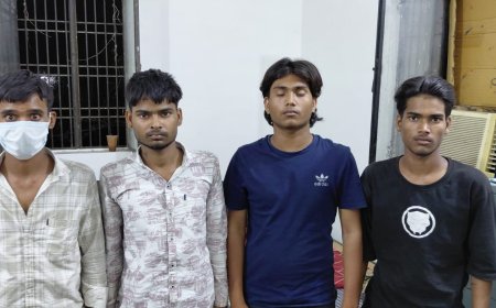 ऑटो में बैठकर करते थे मोबाइल चोरी और टप्पेबाजी, चार शातिर बदमाश दबोचे