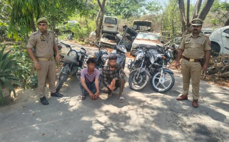 आगरा में वाहन-मोबाइल चोर गैंग का भंडाफोड़, हरीपर्वत पुलिस ने दो शातिर दबोचे