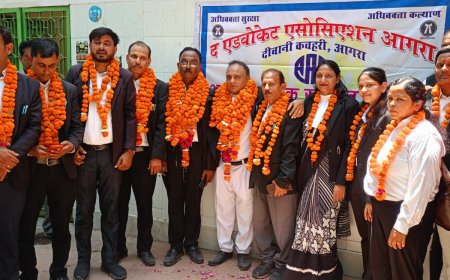 द एडवोकेट एसोसिएशन आगरा की सर्वसम्मति से चुनी गई कार्यकारिणी, गोविंद शरण बघेल अध्य़क्ष बने