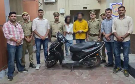 भगवान टॉकीज पर पांच दिन पहले हुई चेन स्नैचिंग का खुलासा, लखनऊ के दो बदमाश आगरा में गिरफ्तार