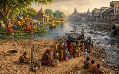 क्या यही वह गौरवशाली, पूजनीय श्रीकृष्ण की भूमि है, जो आज बूंद-बूंद पानी के लिए तड़प रही है?