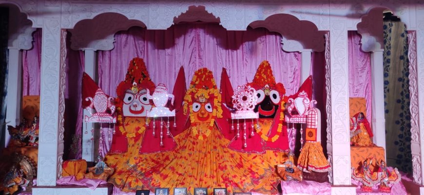 पुरुषोत्तम मास में तीन वर्ष बाद नवांक श्रृंगार से सजे श्रीहरि, इस्कॊन मंदिर में दीपों की आभा में निखरा भक्ति का दिव्य दृश्य
