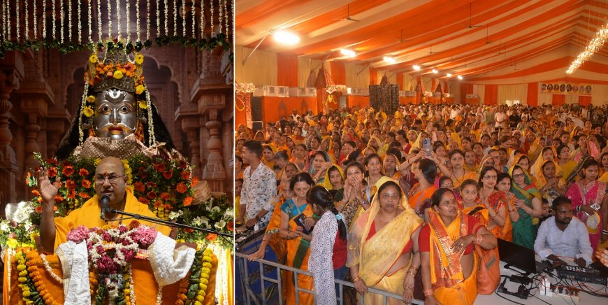 पुरुषोत्तम मास में आगरा भक्तिरस में सराबोर, यमुना तट से समाधि पार्क तक कथा मंडपों में जयकारे, संकीर्तन और दिव्य झांकियों ने मोहा मन
