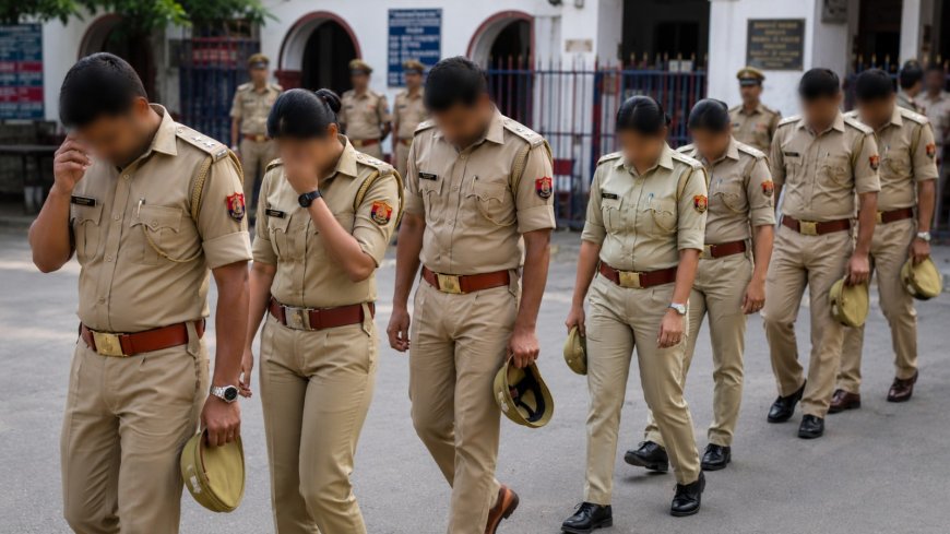 आगरा पुलिस में बड़ी कार्रवाई: वर्दी में रील बनाना पड़ा भारी, आठ पुलिसकर्मी लाइन हाजिर