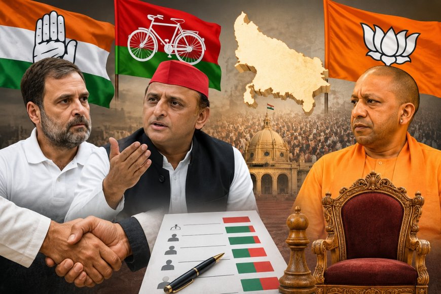 यूपी चुनाव 2027: योगी की मजबूत छवि के मुकाबले गठबंधन के सियासी गणित में सपा की कसौटी पर कांग्रेस, सीटों की सौदेबाजी बनेगी सबसे बड़ी चुनौती