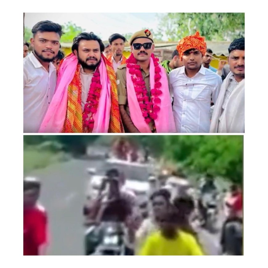 खाकी की ग्रैंड एंट्री, यूपी पुलिस के नए सिपाही के स्वागत में निकला रोड शो, रील्स और बाइक रैली का वीडियो वायरल