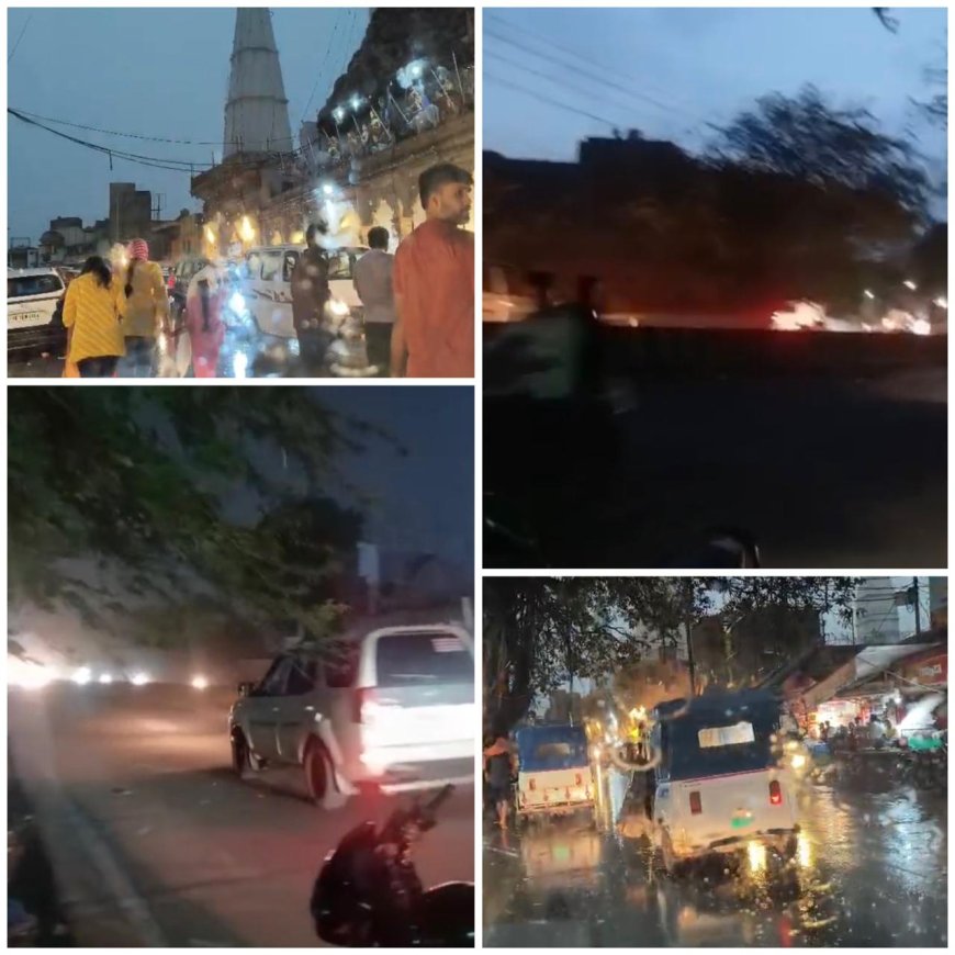आंधी-बारिश से बदला आगरा का मौसम: गर्मी पर ब्रेक, अगले तीन घंटे भारी बारिश और ओलावृष्टि का अलर्ट