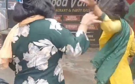 पति को प्रेमिका के साथ देख पत्नी का फूटा गुस्सा, होटल के बाहर सड़क पर हाईवोल्टेज ड्रामा