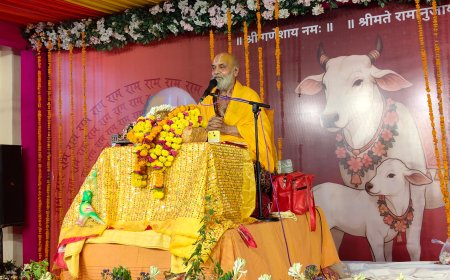 भागवत कथा में धर्म, भक्ति और वैराग्य का संदेश, श्रीमथुराधीश जी मंदिर में पवित्र धारण उत्सव और श्री प्रेमनिधि मंदिर में मना छठी उत्सव