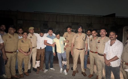 ताजमहल के यलो जोन में चेन लूटने वाले बदमाशों से पुलिस की मुठभेड़, दोनों के पैरों में लगी गोली