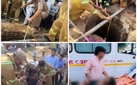 मौत के मुहाने से वापसी, 100 फीट गहरे कुएं में गिरी महिला को पुलिस-दमकल ने सकुशल निकाला