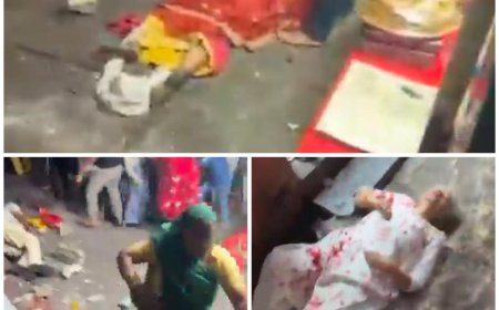 वृंदावन में बिहारी जी मंदिर के पास बड़ा हादसा: तेज आंधी के दौरान बंदरों की उछल-कूद से गिरा जर्जर छज्जा, छह श्रद्धालु घायल, मंदिर क्षेत्र में मची अफरा-तफरी