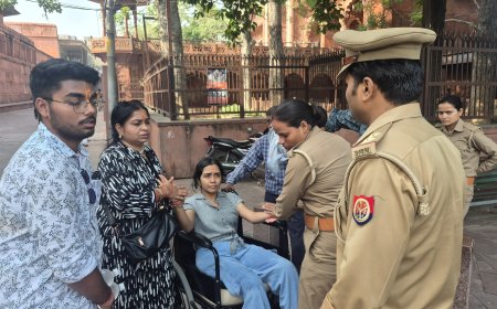 ताजमहल पर 17 वर्षीय पर्यटक की बिगड़ी तबीयत, सीआईएसएफ और पुलिस की तत्परता से बची जान