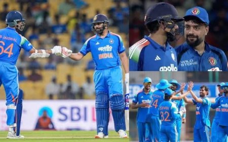 भारत ने तीसरा वनडे भी जीता,  अफगानिस्तान को नौ विकेट से हराया,  चेपॉक में चमके रोहित और जायसवाल