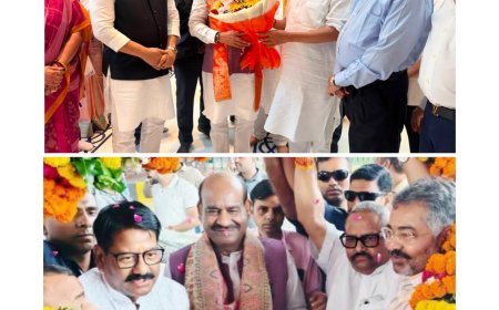 आगरा में लोकसभा अध्यक्ष का जोरदार स्वागत, सांसद नवीन जैन के आवास पर भी हुआ अभिनंदन