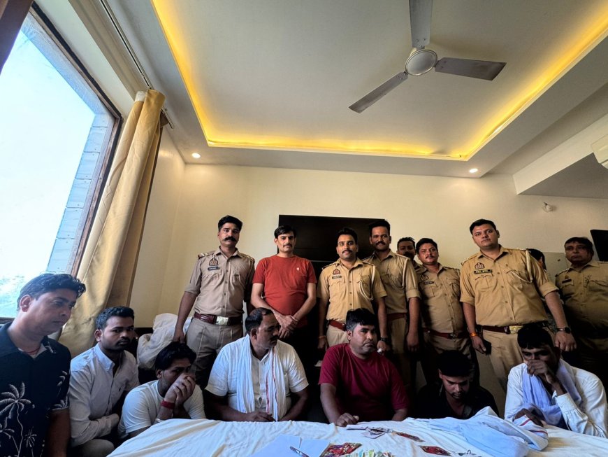 ताज रॉयल होटल में जुए की महफिल पर पुलिस का छापा, हिस्ट्रीशीटर बशीर खान  सहित 7 गिरफ्तार
