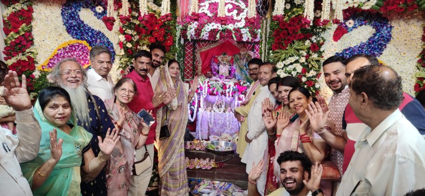 पुरुषोत्तम मास में भक्ति की बही सरिता, श्रीमथुराधीश जी मंदिर में पालना उत्सव, श्रीमदभागवत कथाओं में श्रीकृष्ण जन्मोत्सव और नंदोत्सव में उमड़ा श्रद्धा का सैलाब
