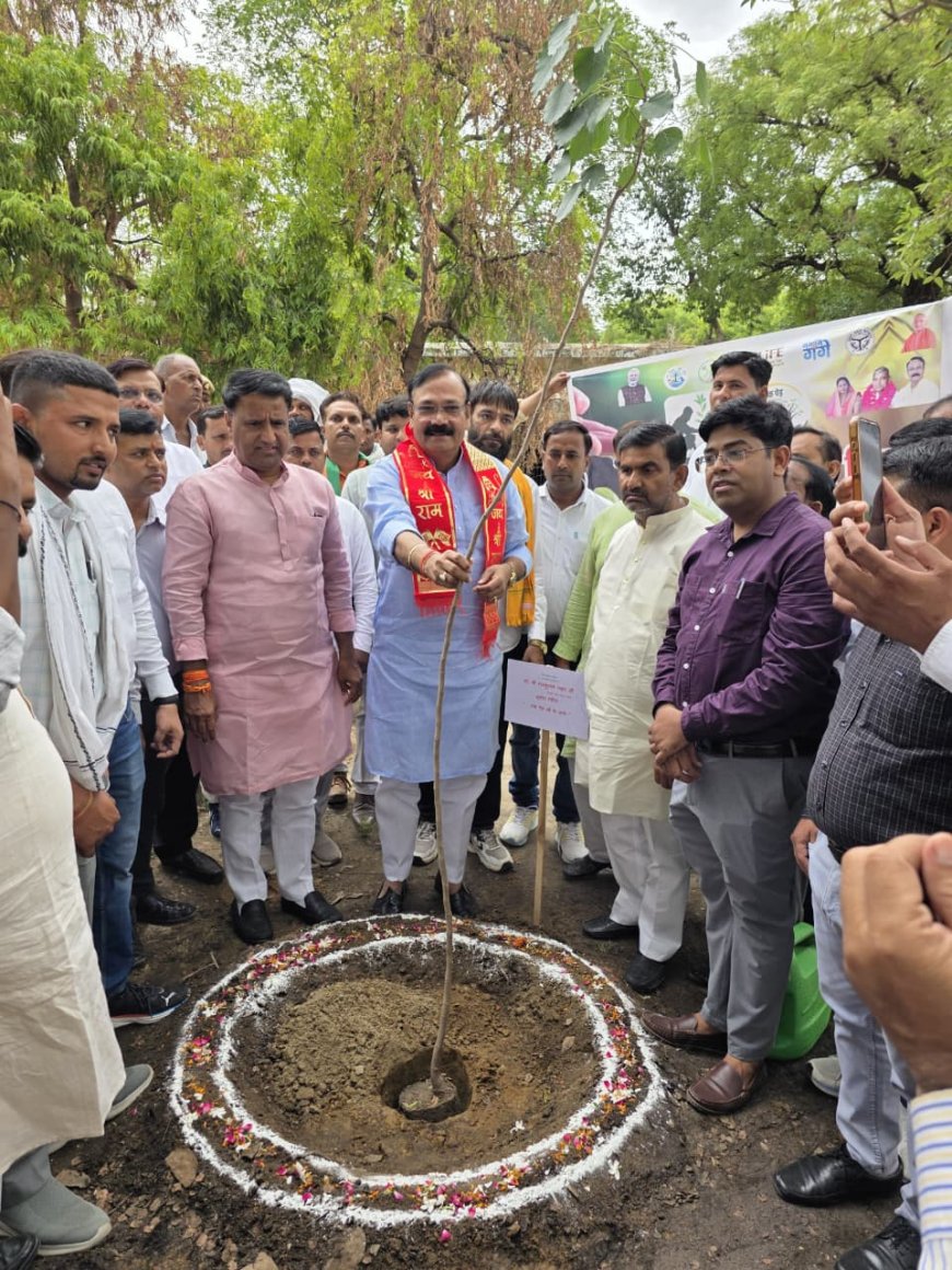 "एक पेड़ माँ के नाम" से गूंजा फतेहाबाद, सांसद राजकुमार चाहर ने किया पौधारोपण