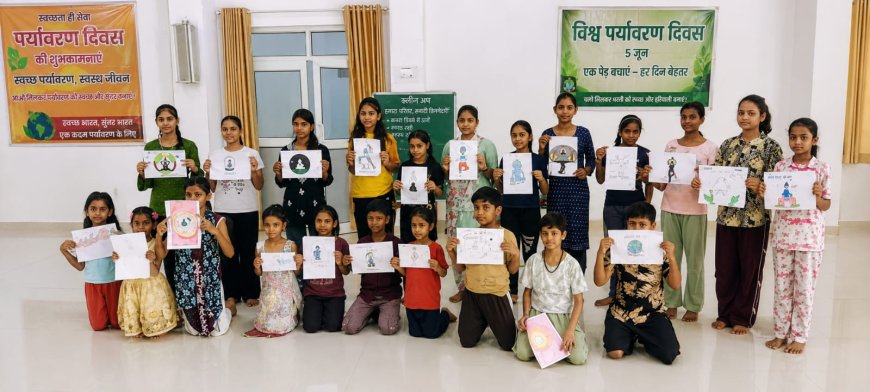 योग के रंगों में निखरी नन्हीं प्रतिभाएं: गीता शोध संस्थान में आयोजित चित्रकला प्रतियोगिता में योग के विविध स्वरूपों को किया साकार