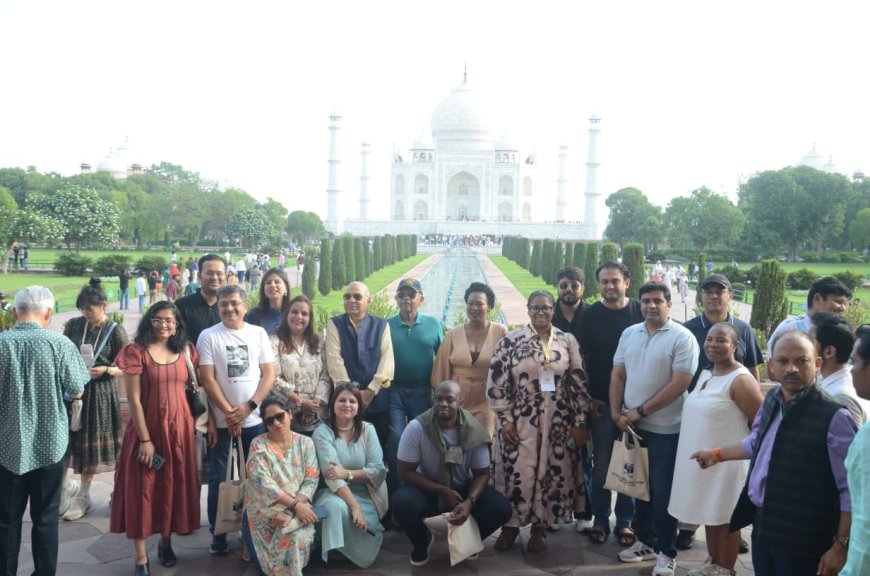 ब्रिक्स प्रतिनिधियों को भाया ताज का दीदार, संगमरमर की पच्चीकारी को देख हुए मंत्रमुग्ध