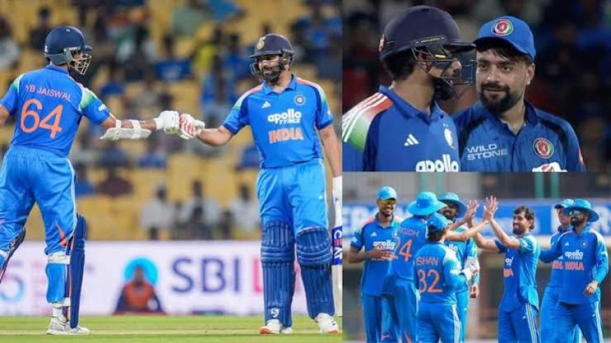 भारत ने तीसरा वनडे भी जीता,  अफगानिस्तान को नौ विकेट से हराया,  चेपॉक में चमके रोहित और जायसवाल