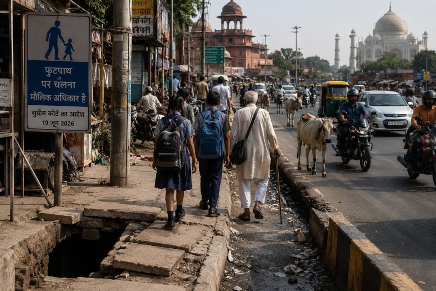 सुप्रीम कोर्ट ने पैदल चलने को मौलिक अधिकार बनाया, अब परीक्षा आगरा की है