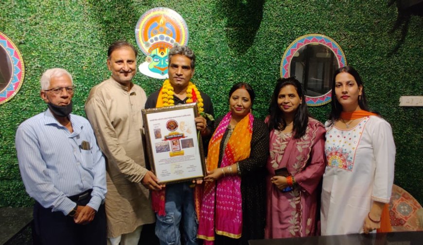 अभिनेता व कास्टिंग डायरेक्टर सुनील शाक्य नटरांजलि गौरव सम्मान से सम्मानित