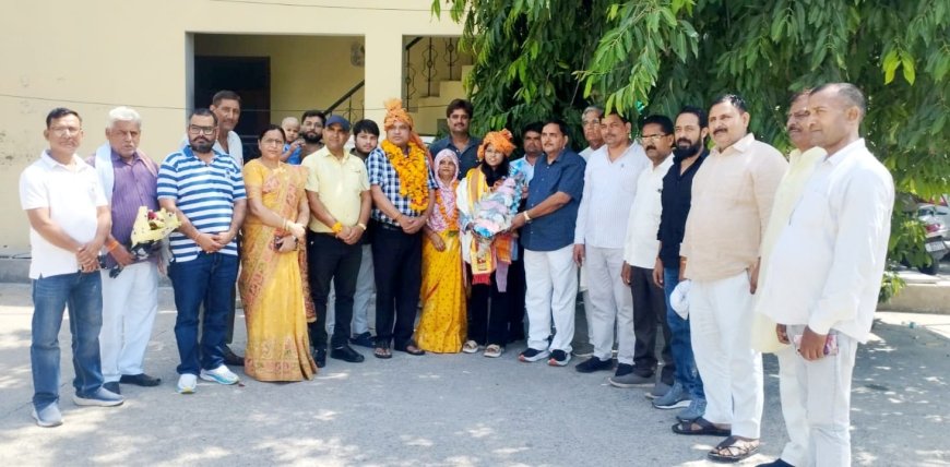 पहले ही प्रयास में बीपीएससी फतह करने वाली अंजली चौधरी का जाट महासभा ने किया अभिनंदन