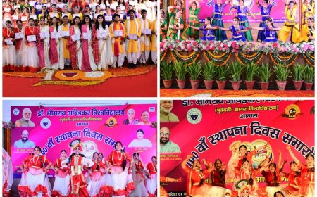 शताब्दी का ऐतिहासिक उत्सव: डॉ. भीमराव आंबेडकर विश्वविद्यालय ने 100वें स्थापना दिवस पर रचा गौरव का नया अध्याय, भविष्य के विज़न का किया ऐलान