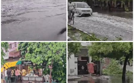 पहली बारिश में ही 'बेनकाब' नगर निगम, सड़कें बनीं तालाब, 48 घंटे भारी बारिश का अलर्ट