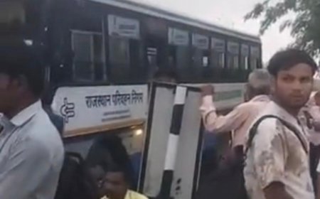 आगरा-जयपुर हाईवे पर रोडवेज बस ट्रक में घुसी, चीख-पुकार के बीच 9 घायल, तीन गंभीर