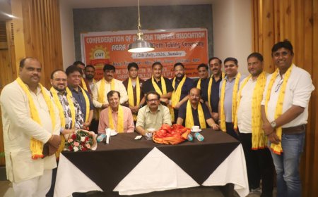 कैट आगरा की नई कार्यकारिणी ने संभाला दायित्व, विकसित और आत्मनिर्भर भारत के संकल्प को आगे ले जाएंगे