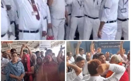 आगरा कैंट स्टेशन कांड पर देशभर में हंगामा, रेलकर्मी सड़कों पर उतरे, आरपीएफ के खिलाफ खोला मोर्चा