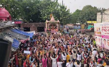 श्रीजगन्नाथ रथयात्रा से भक्ति भाव में डूबा आगरा, पहली बार उड़िया शैली के नंदीघोष रथ पर नगर भ्रमण के लिए निकले भगवान, रस्सी खींचने को उमड़ी श्रद्धालुओं की भीड़, यमुना तट के 200 वर्ष पुराने मंदिर में भी उमड़ी आस्था