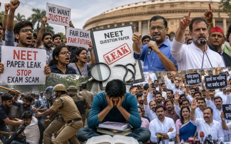 छात्रों के कंधों पर सियासत की बंदूक! नीट आंदोलन के बहाने विपक्षी दलों में श्रेय की जंग, चुनावी बिसात पर चली जा रहीं नई-नई चालें