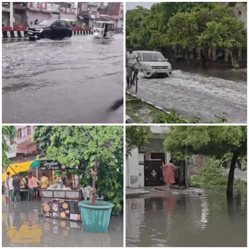 पहली बारिश में ही 'बेनकाब' नगर निगम, सड़कें बनीं तालाब, 48 घंटे भारी बारिश का अलर्ट